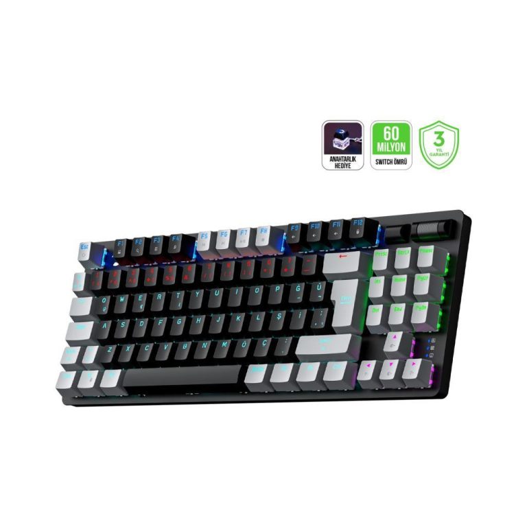 Gamepower Eva 3 60M Mekanik Red Switch Gaming Klavye Türkçe Q 88 Tuş