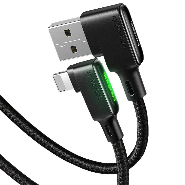 Mcdodo CA-7511 90° iPhone Lightning Şarj ve Data Kablosu 1.8M Siyah